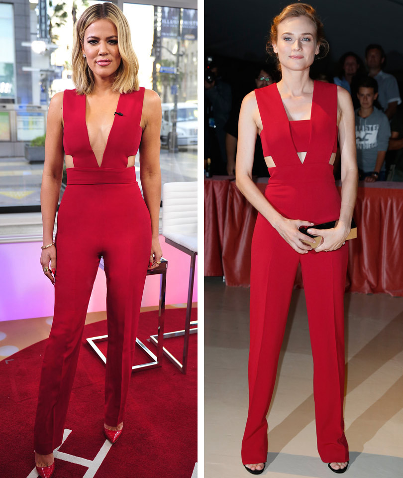 porsha williams jumpsuit khloe kardashian sports same red jumpsuit as diane kruger porsha williams jumpsuit khloe kardashian sports same red jumpsuit as diane kruger